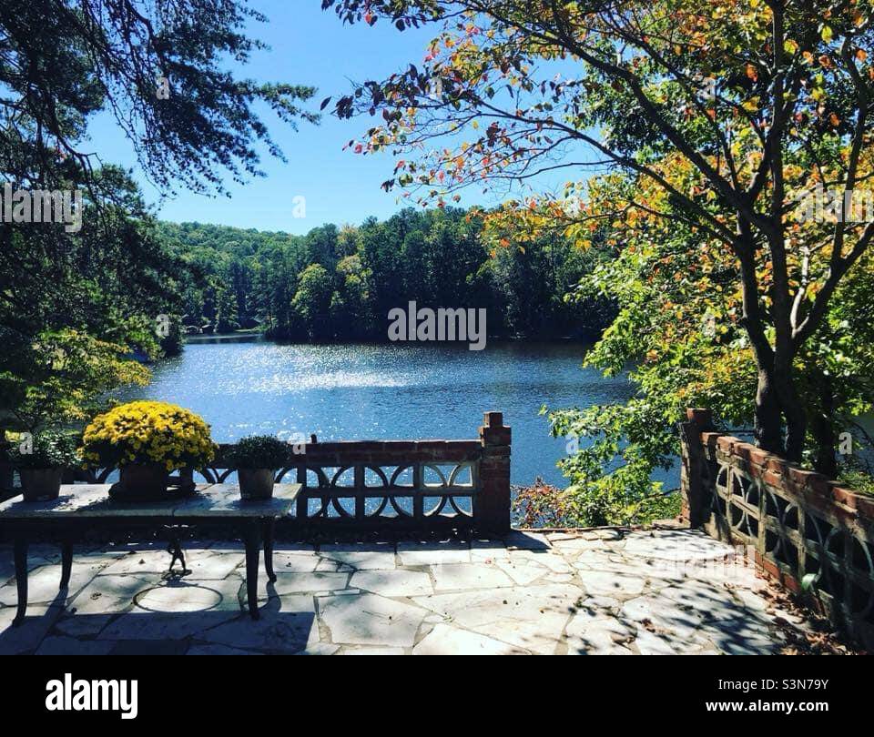 Paris Mountain summer lake Stock Photo Alamy