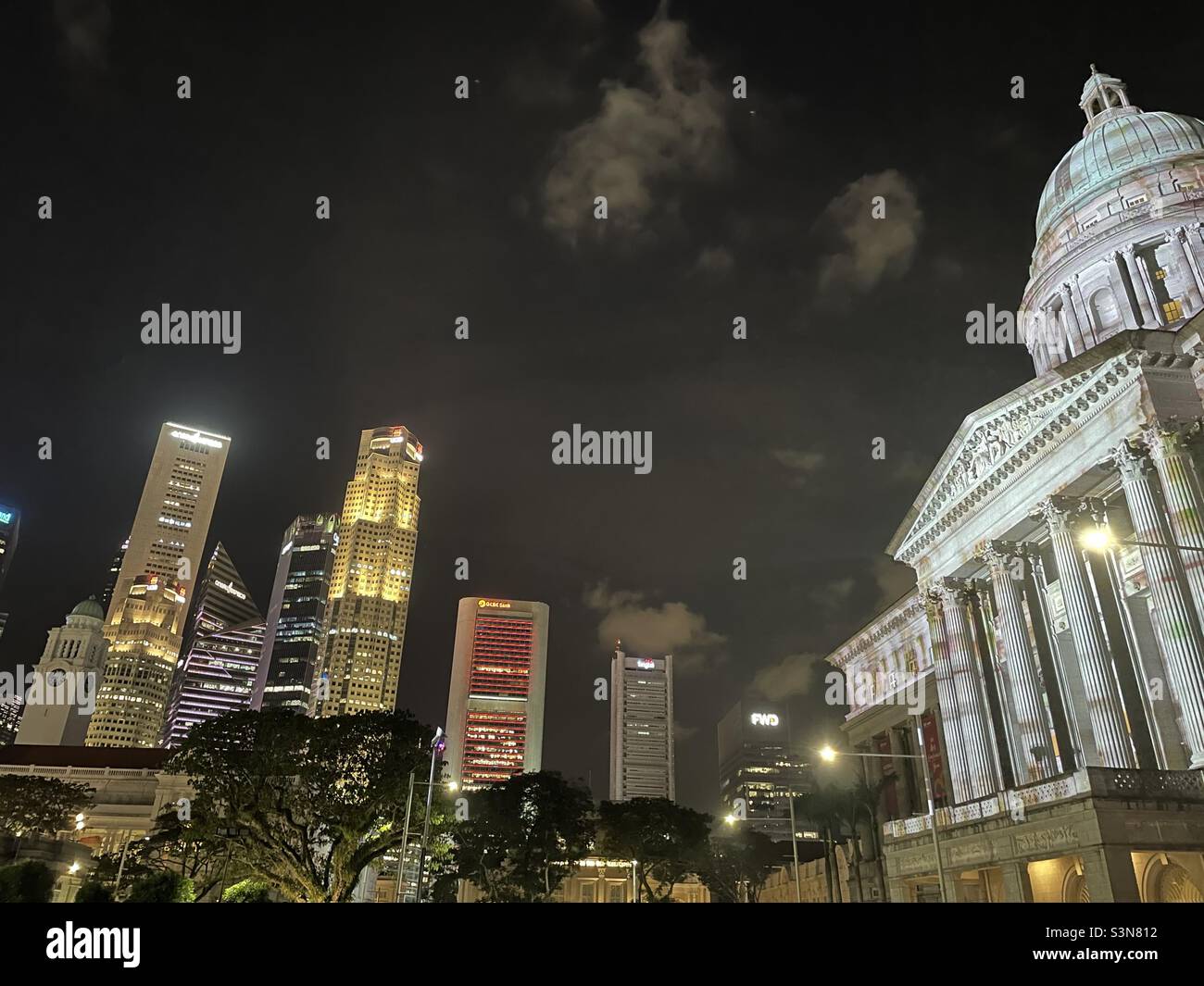 Singapore night scene 2022 Stock Photo