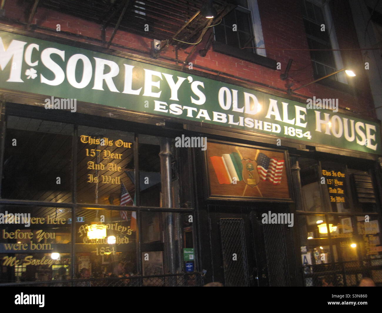 Famous McSorley’s ale house in NYC. - Smartphone Captured Stock Image
