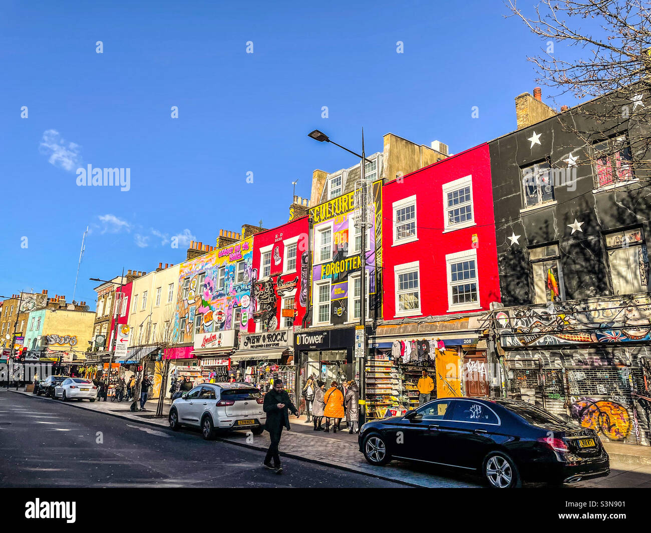 Camden high street, London - Smartphone Captured Stock Image
