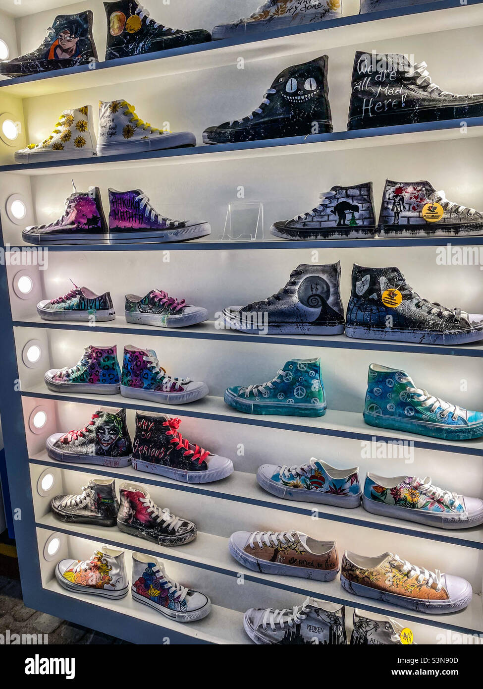 Sneakers, Camden market, London - Smartphone Captured Stock Image