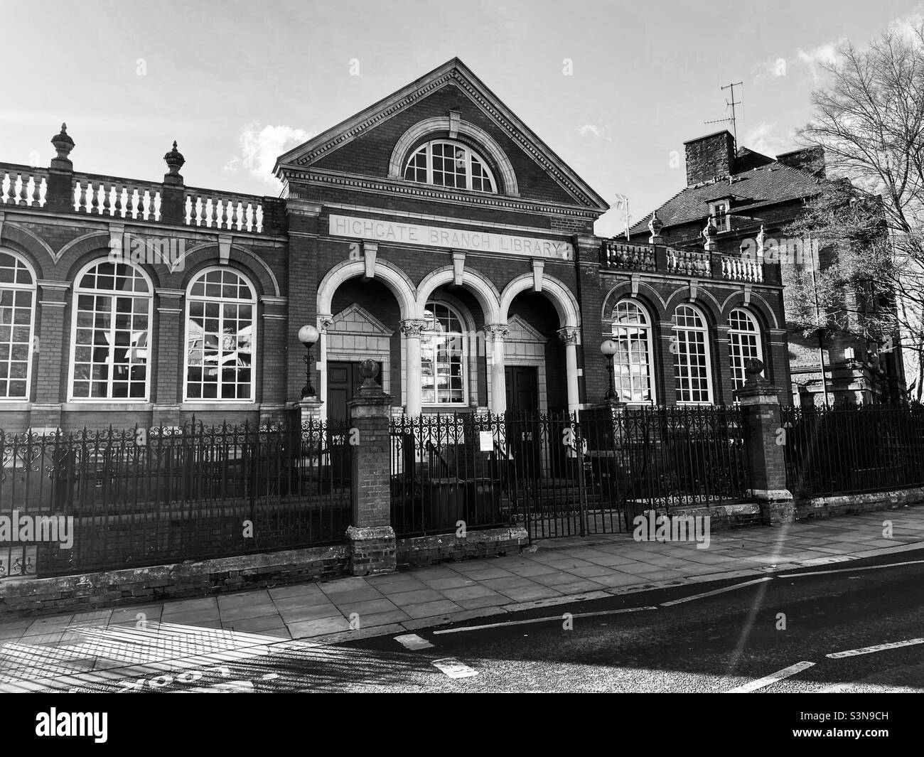 Highgate library, London Stock Photo Alamy