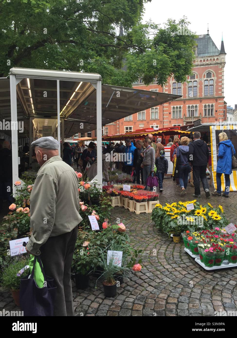 A farmer’s market in Oldenburg, Germany, Niedersachsen, Schlosshöfe