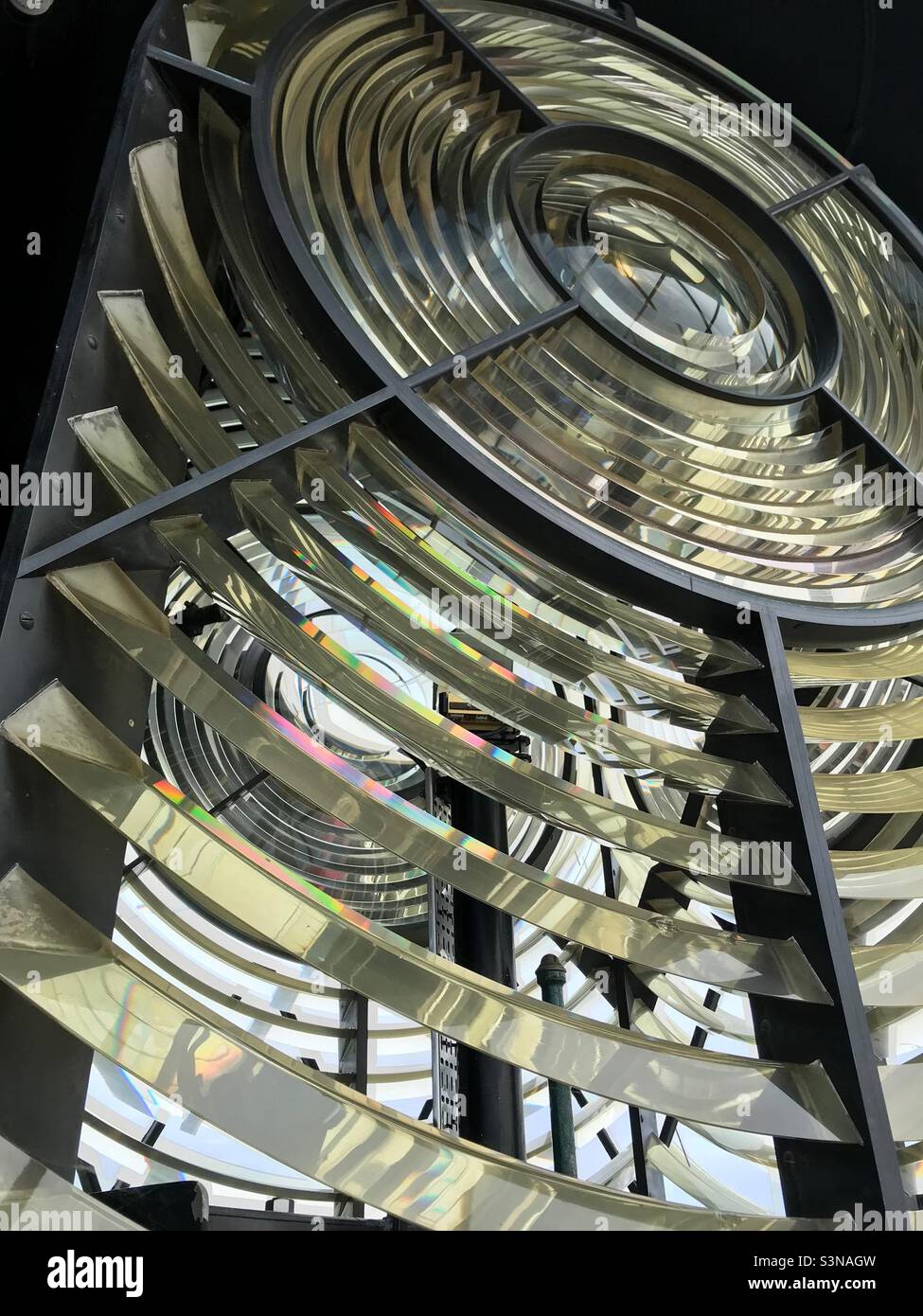 Lens on the Lighthouse at Lizard Point - Smartphone Captured Stock Image