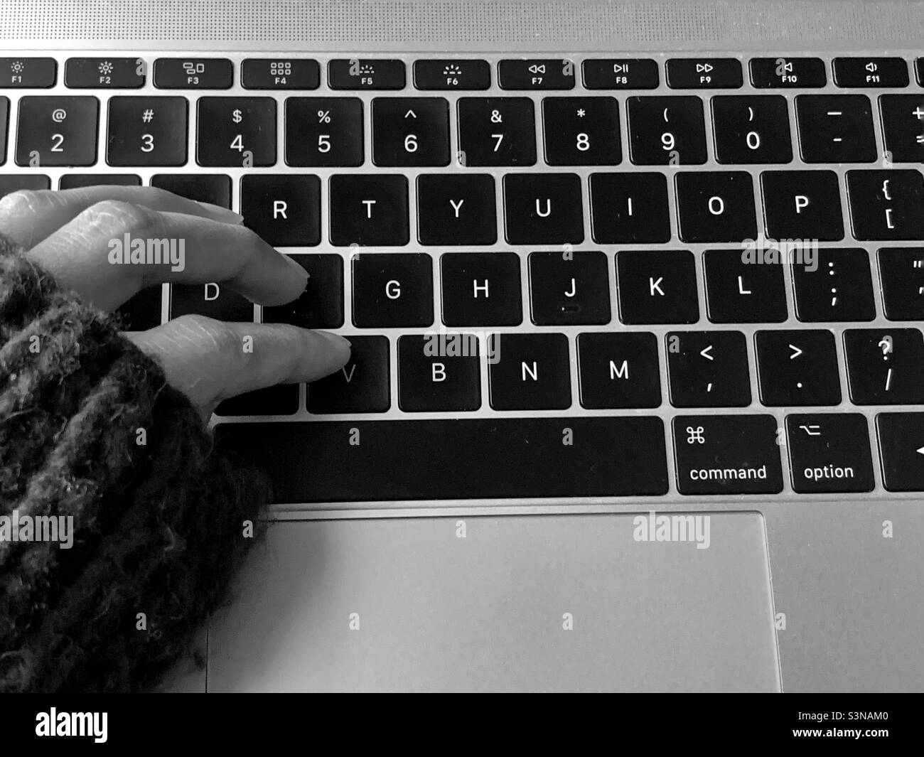 Typing using one hand - Smartphone Captured Stock Image