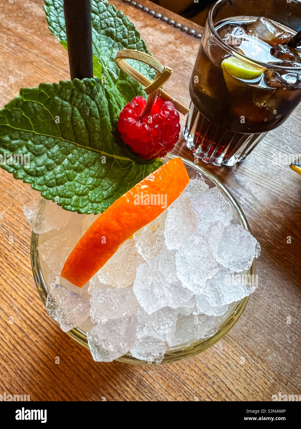 Cocktail and cola - Smartphone Captured Stock Image