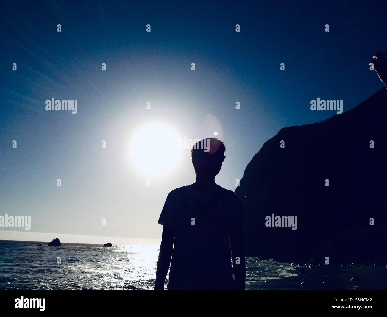 Big Sur afternoon at Limekiln State Park, California, USA. - Smartphone Captured Stock Image