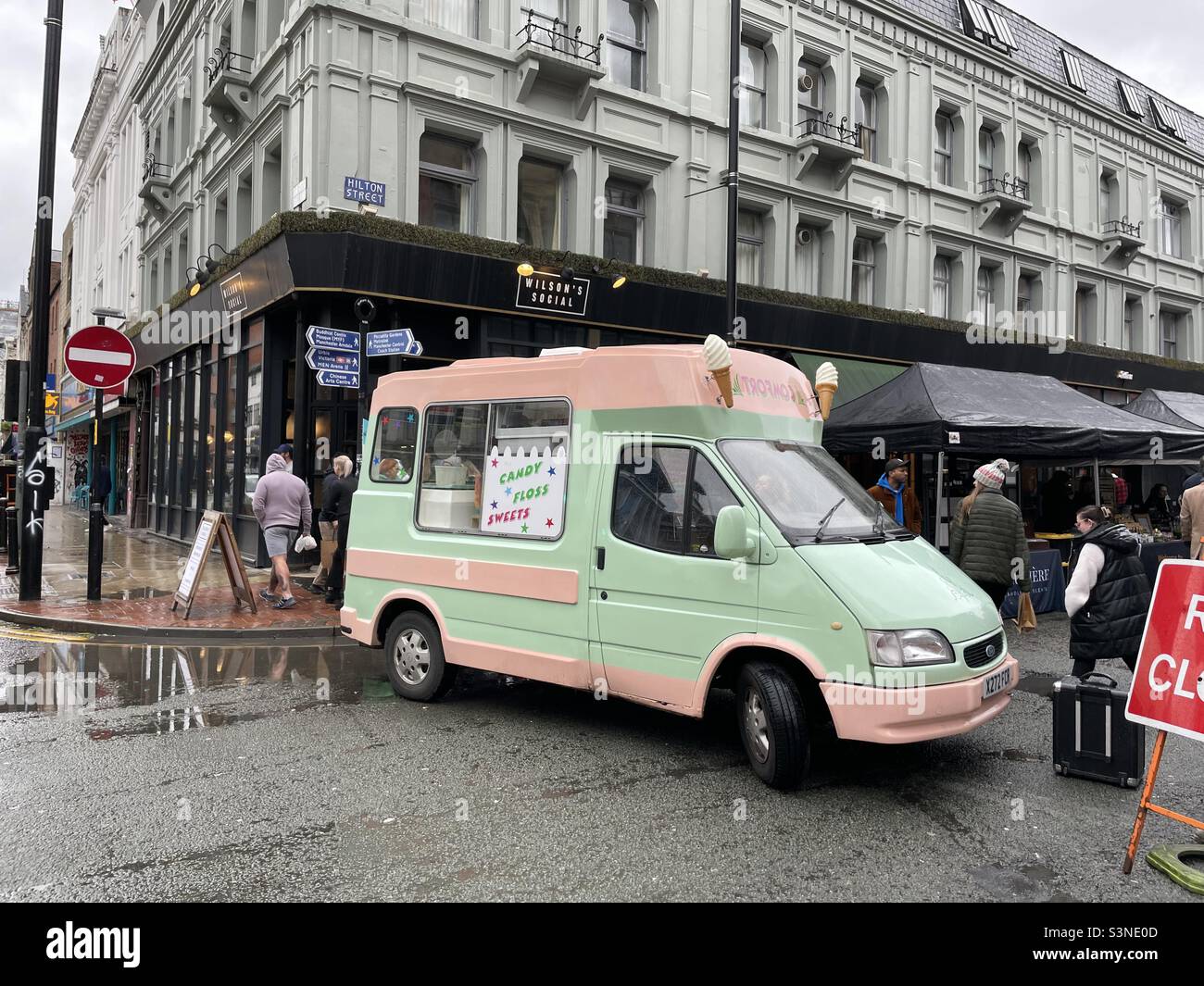 Ice cream van in Manchester U.K. - Smartphone Captured Stock Image