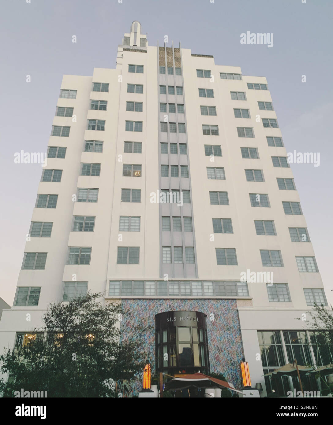 January, 2022, SLS Hotel, South Beach, Miami Beach, Florida, United States, North America - Smartphone Captured Stock Image