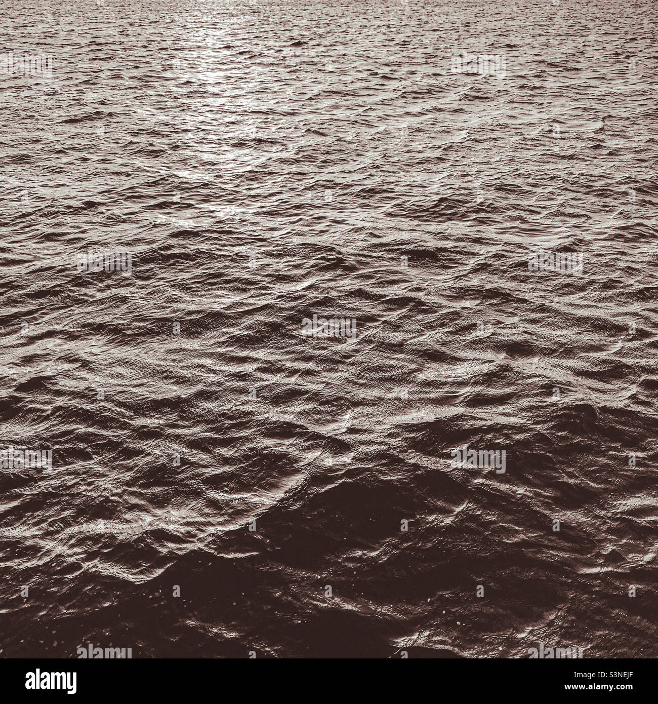 Waves on the sea in monochrome - Smartphone Captured Stock Image