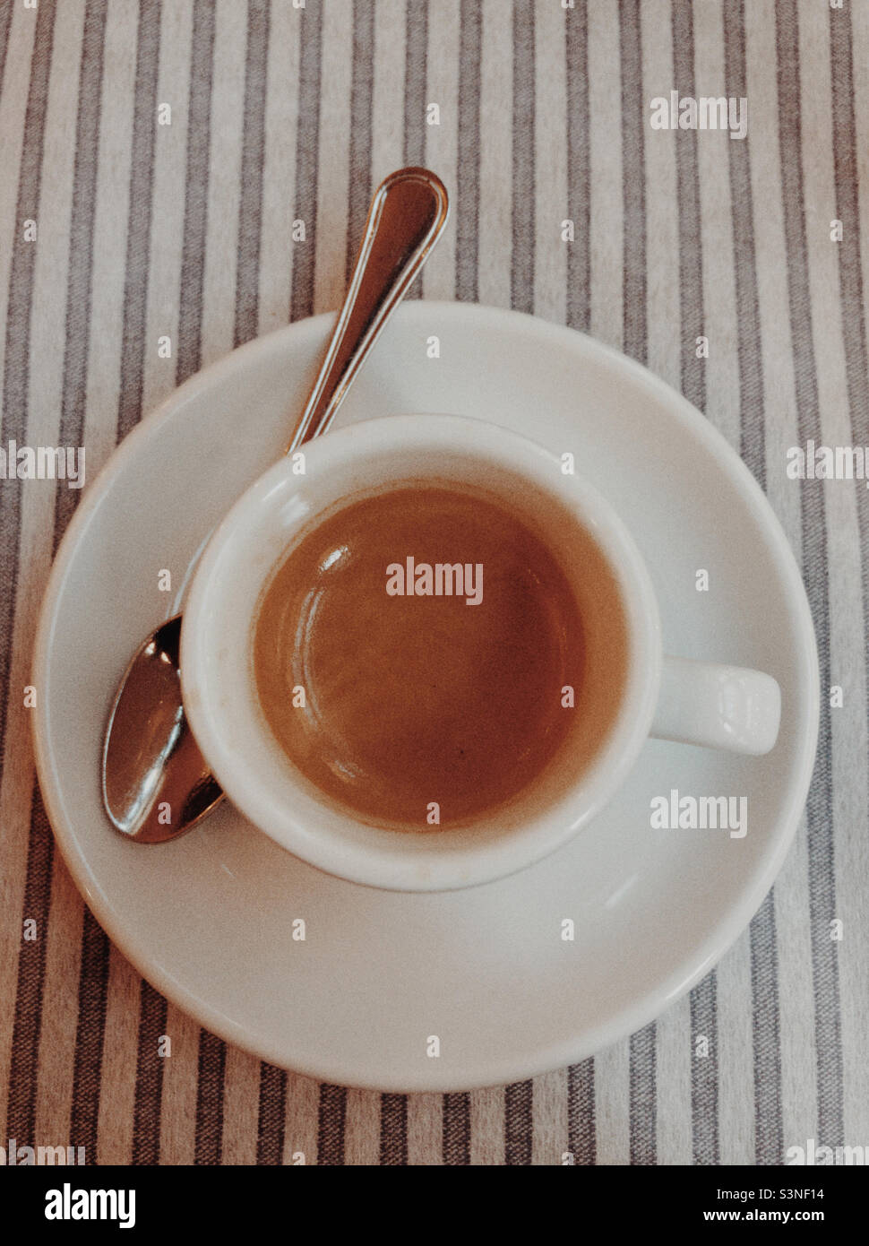 Espresso coffee close up shot - Smartphone Captured Stock Image