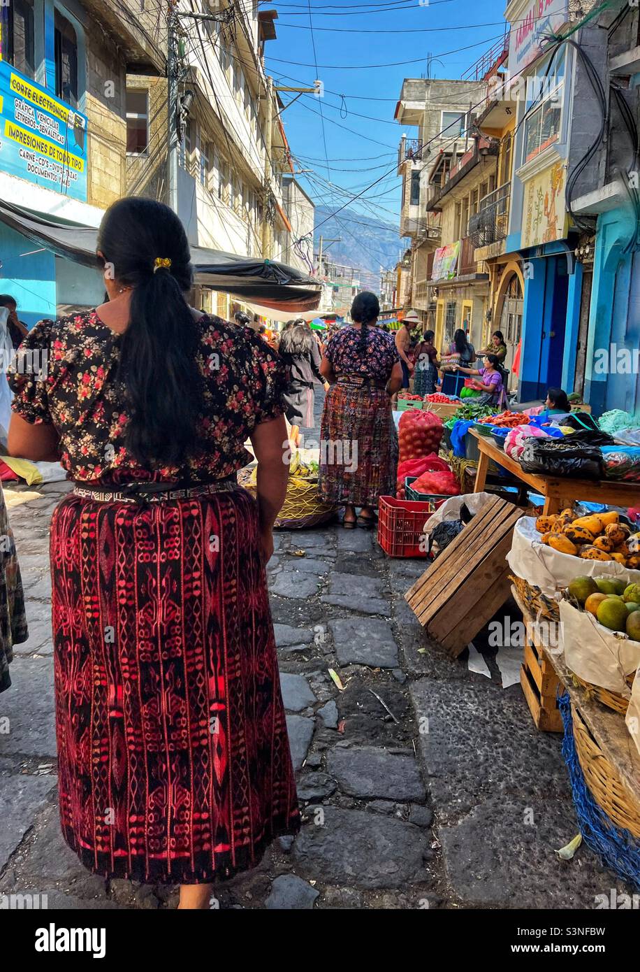 Market in the Guatemalan Highlands Stock Photo