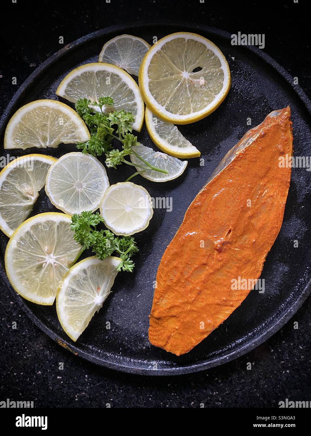 Marinated Fish, food photography Stock Photo Alamy