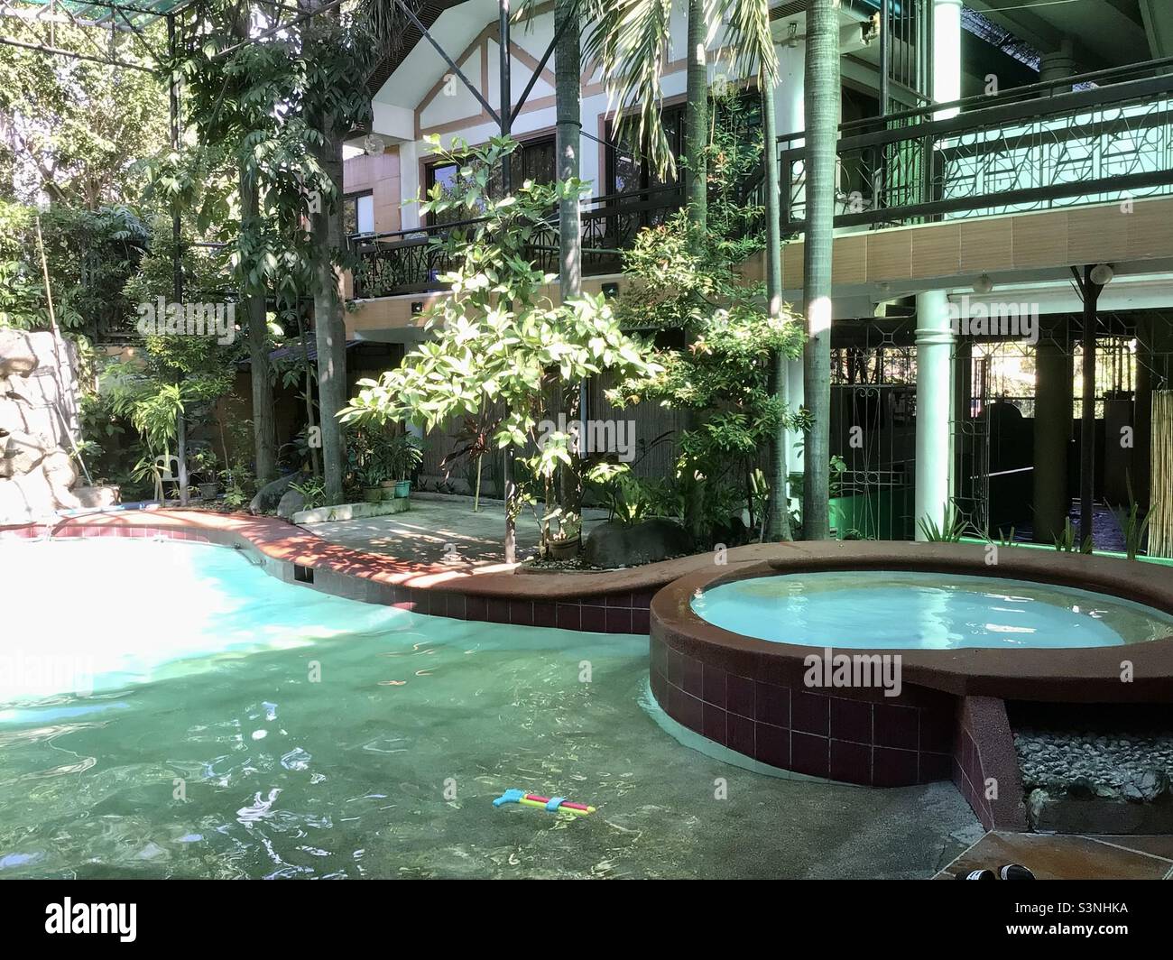 Hot Spring Swimming Pool at Laguna, Philippines Stock Photo
