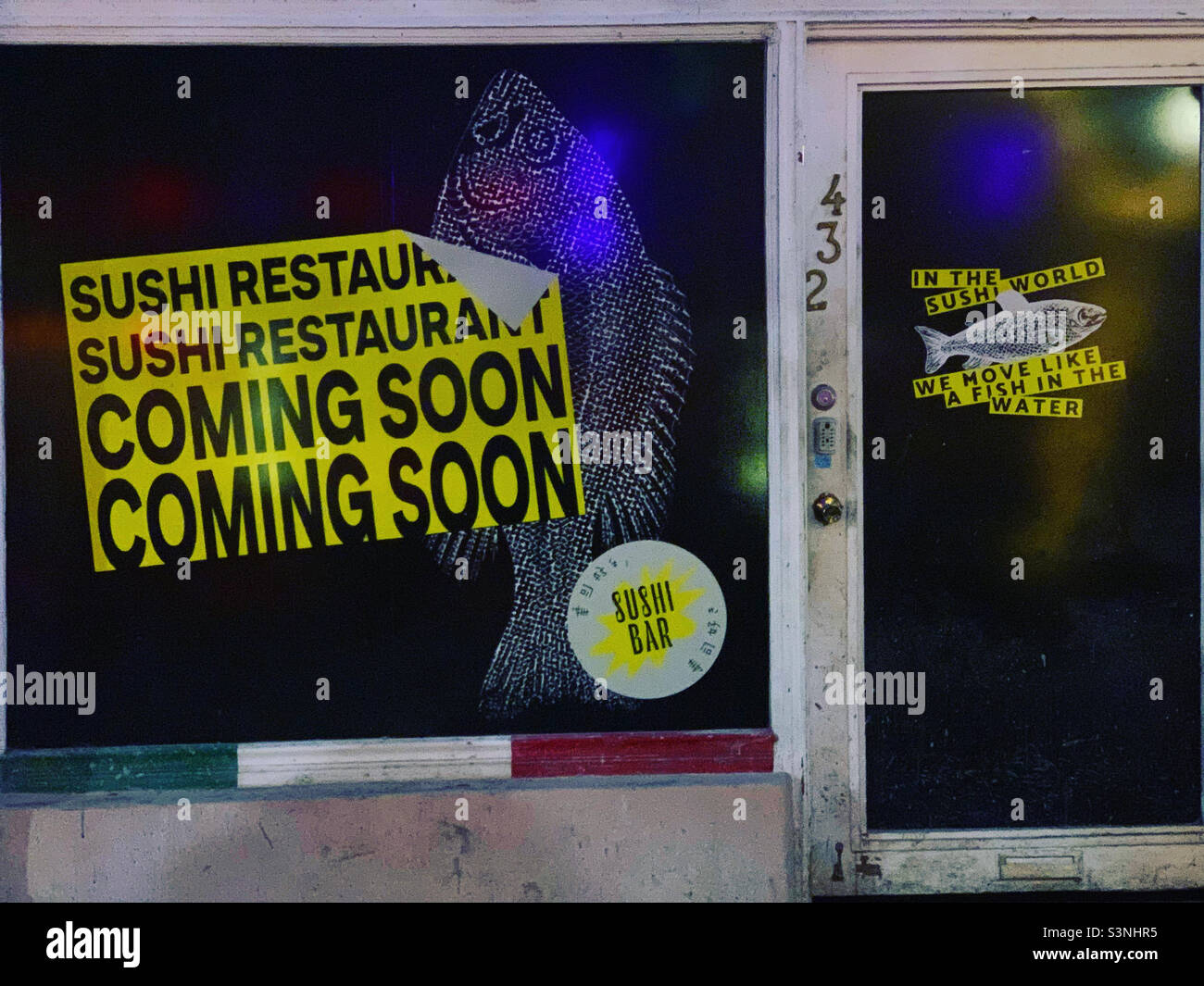 January, 2021, Espanola Way, South Beach, Miami Beach, Florida, United States, North America - Smartphone Captured Stock Image