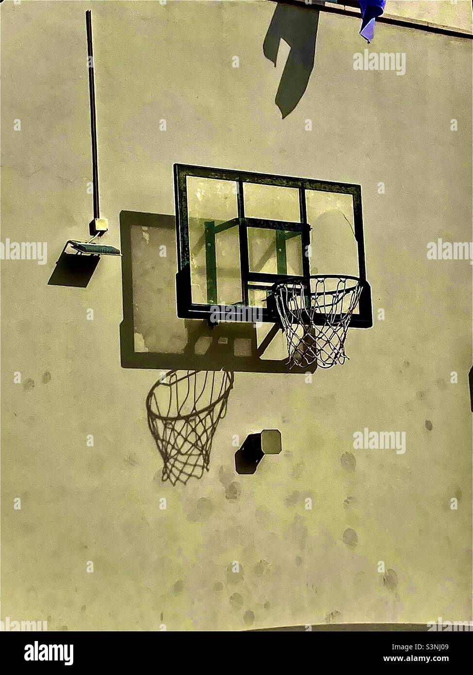 ..shadow basketball net, light and square Stock Photo Alamy