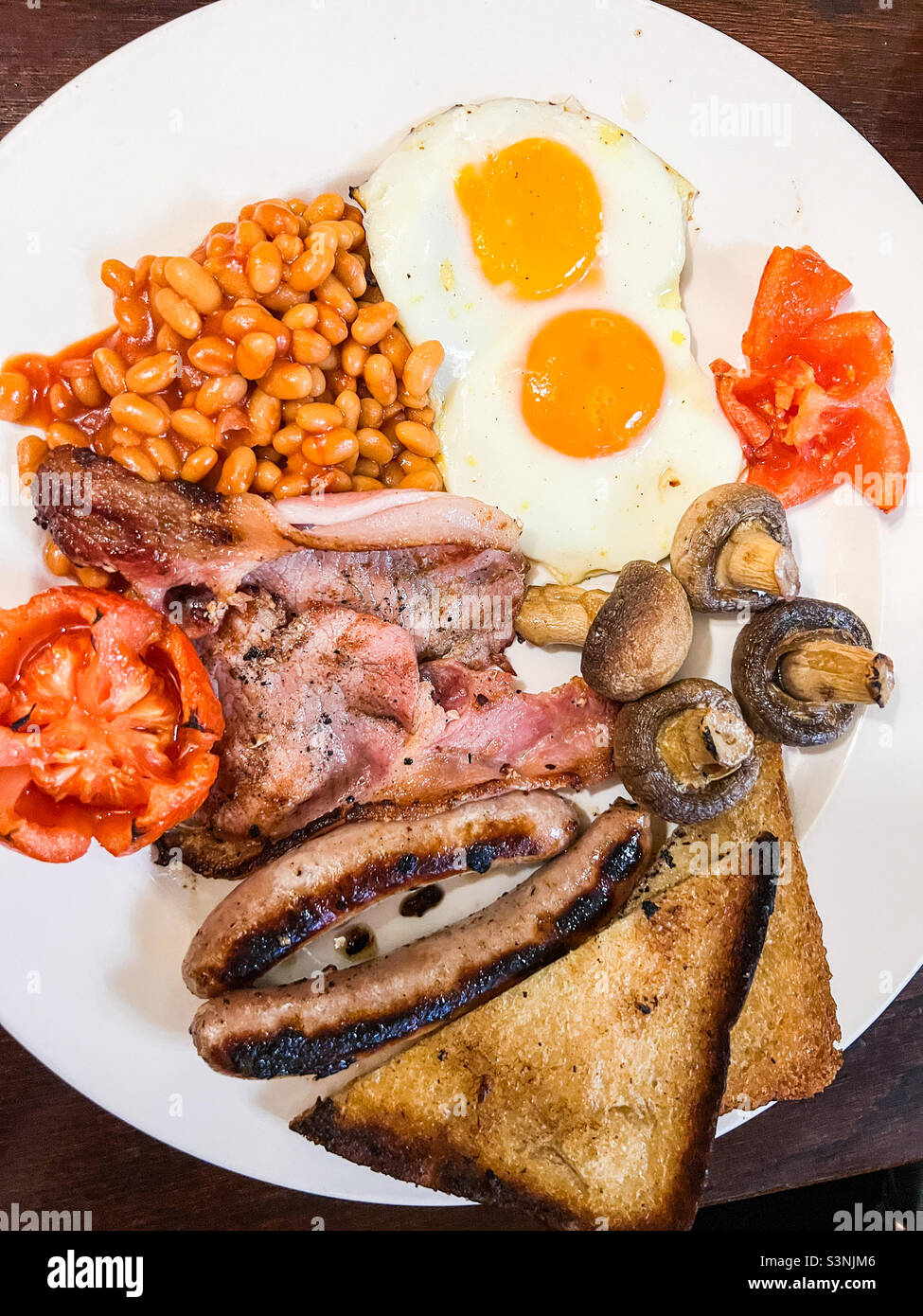 Full English breakfast - Smartphone Captured Stock Image