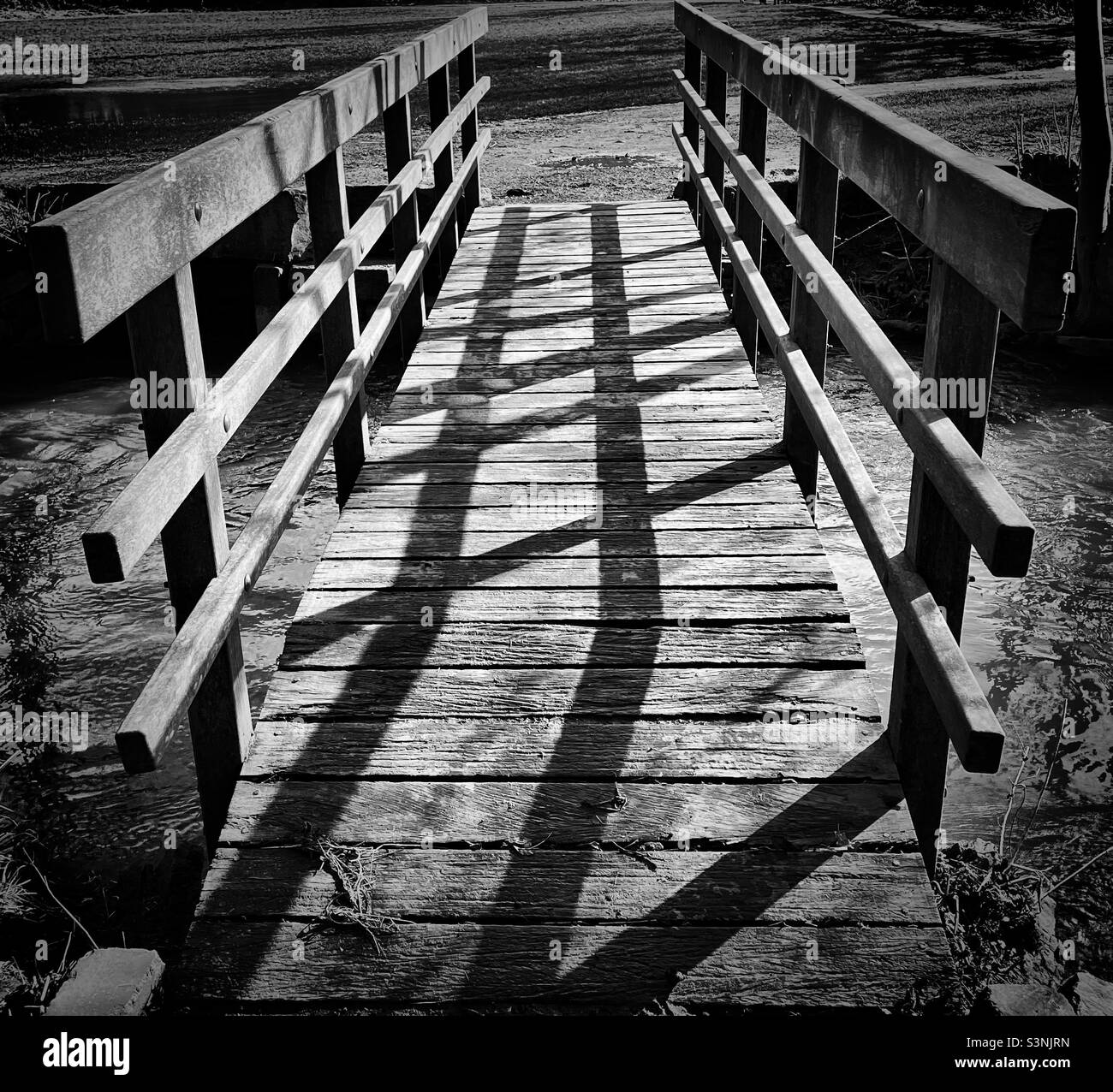 Public footpath bridge Black and White Stock Photos & Images Alamy