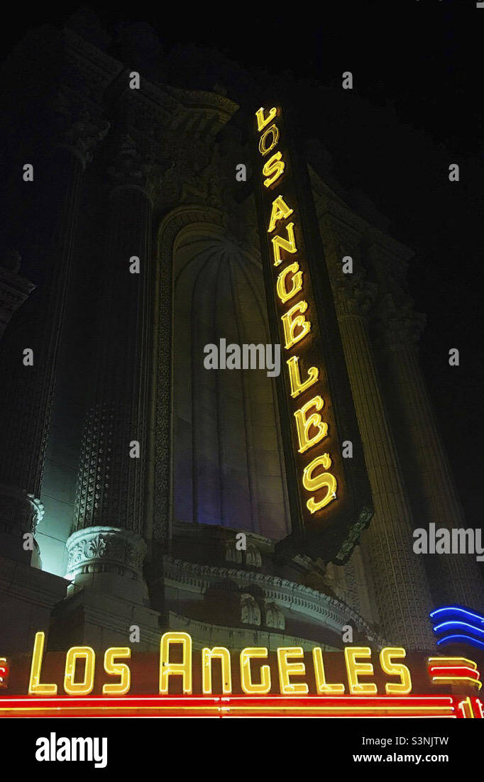 Neon sign in Los Angeles Stock Photo Alamy