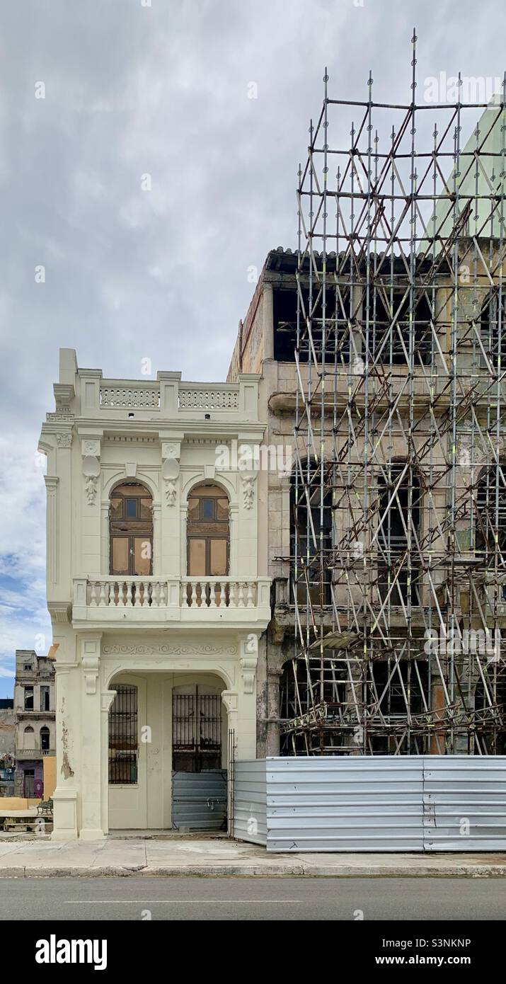 Urban decay in Havana, Cuba, Caribbean, Central America - Smartphone Captured Stock Image