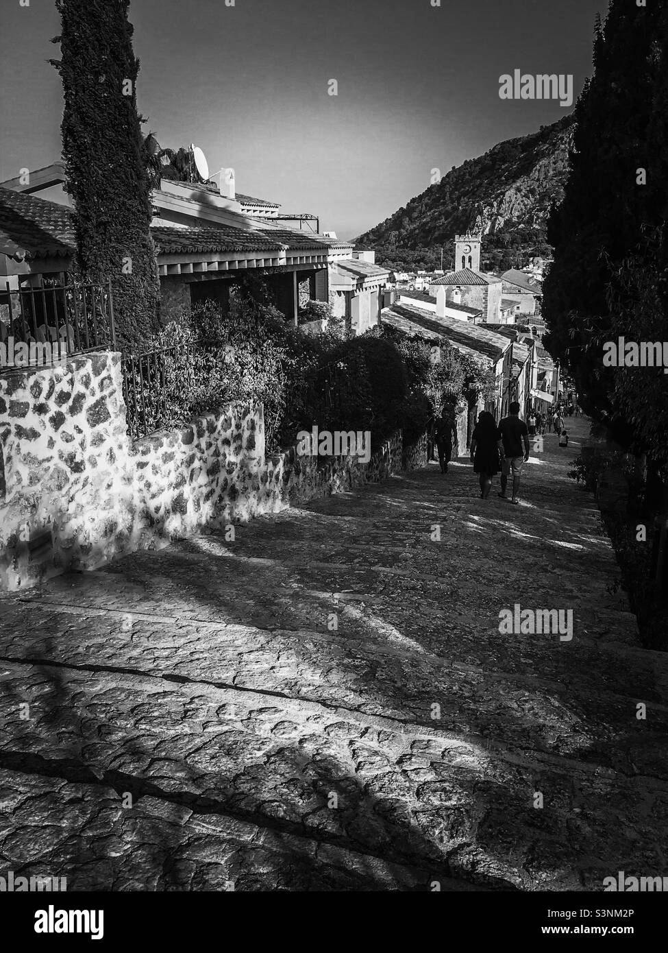 Calvari steps, Pollenca town, Mallorca - Smartphone Captured Stock Image Calvari steps, Pollenca town, Mallorca - Smartphone Captured Stock Image