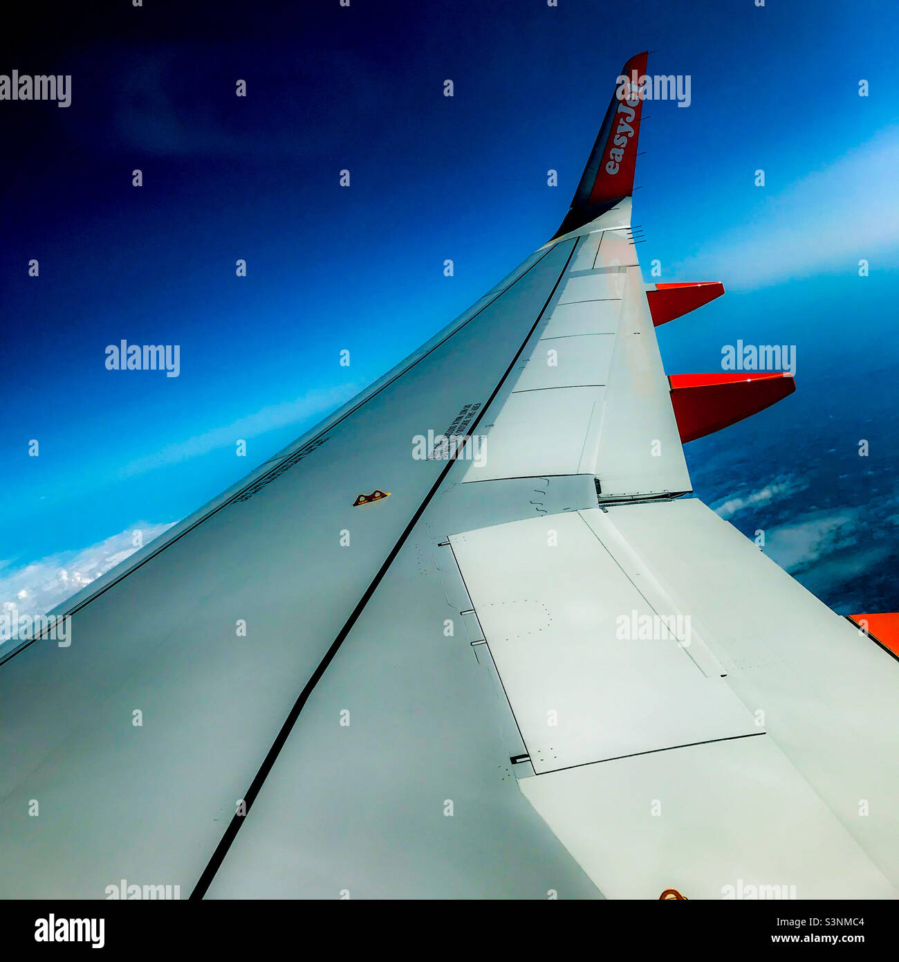 Aeroplane in flight - Smartphone Captured Stock Image