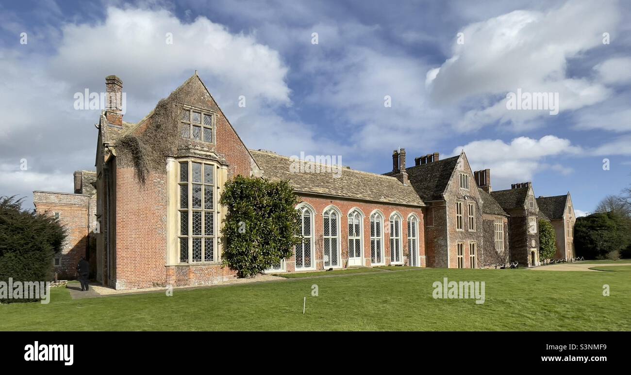 An exterior view of the facade of Littlecote Hall in Berkshire. - Smartphone Captured Stock Image