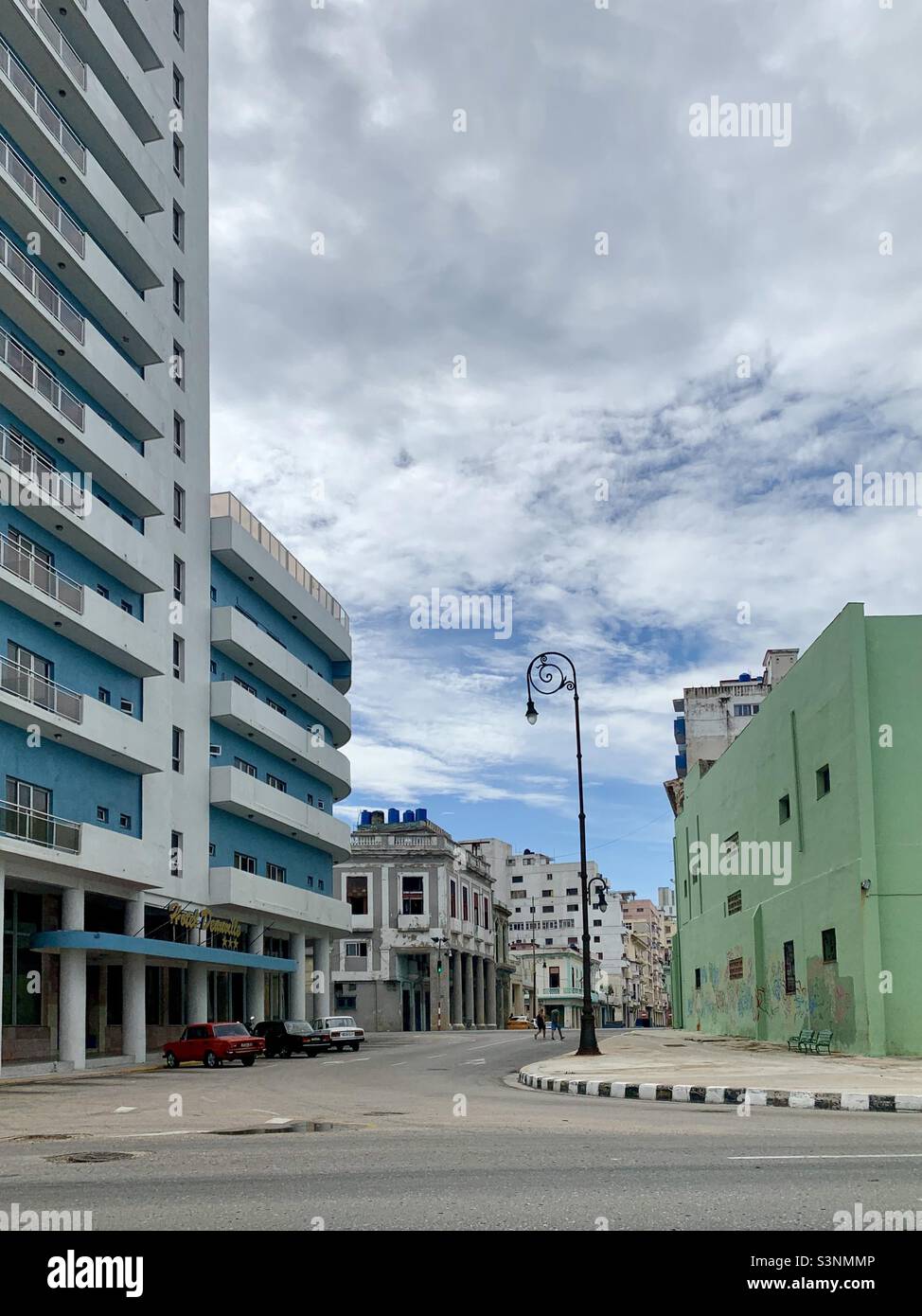 Galiano Boulevard, Centro Habana, Havana, Cuba. - Smartphone Captured Stock Image