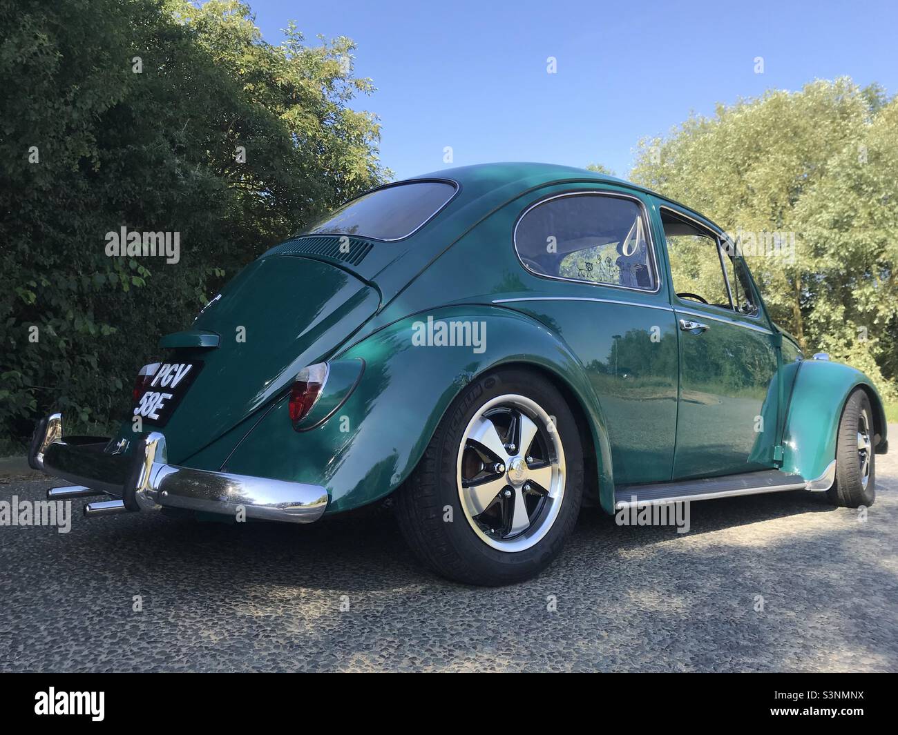 VW Beetle Aircooled Vintage Car Stock Photo