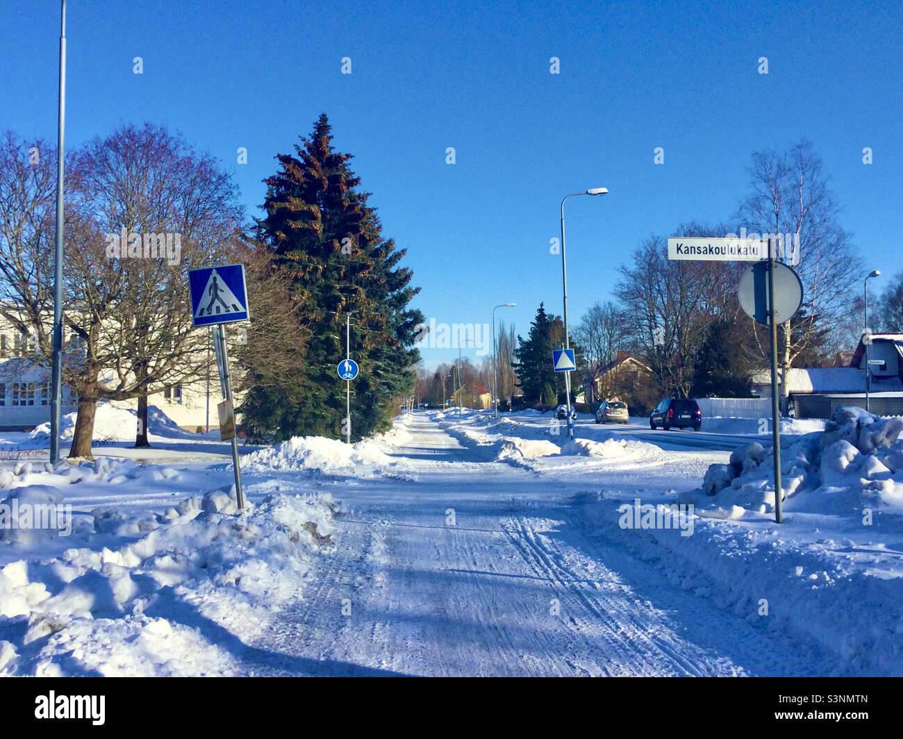 Winter scene, Pori, Finland Stock Photo Alamy