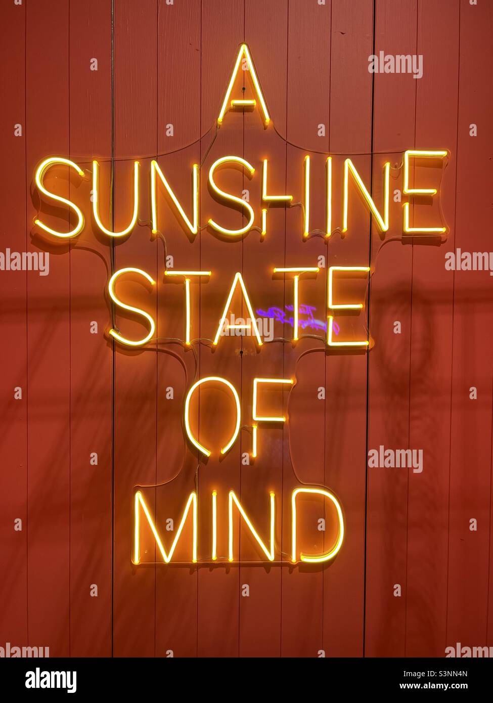 Neon sign sunshine state of mind Stock Photo