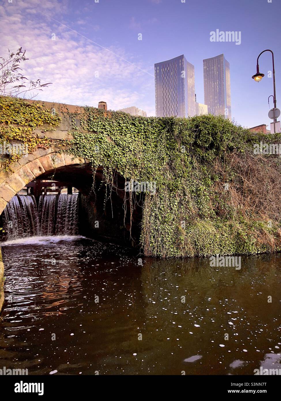 Golden hour at Castlefield, Manchester Stock Photo Alamy