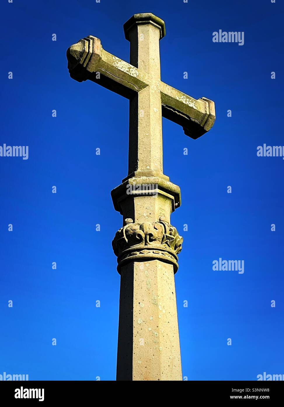 ‘Faith’ a memorial to fallen soldiers bears the Christian Cross Stock Photo