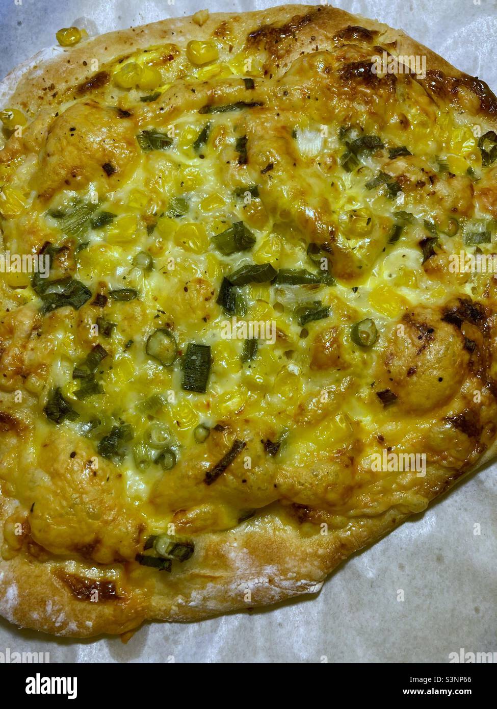 MayoCorn pizza a Japanese favorite Stock Photo Alamy