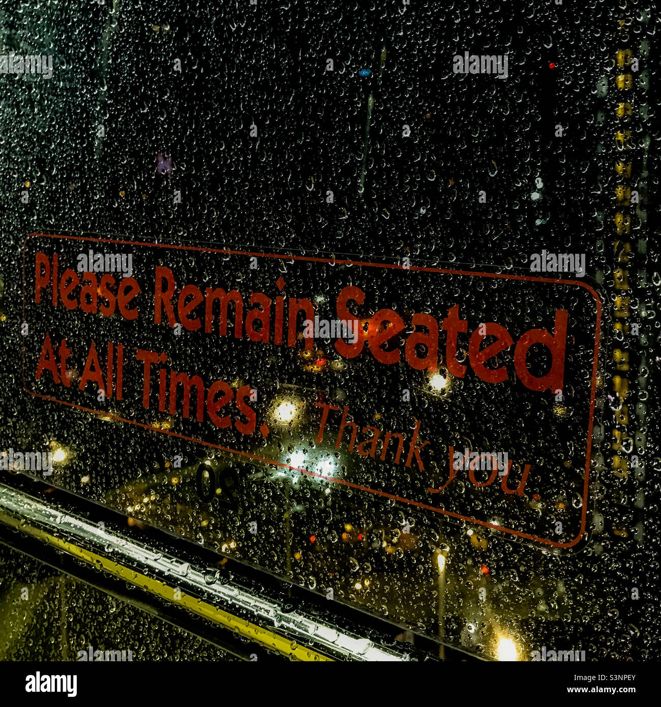 Advice message on rainy window - Smartphone Captured Stock Image