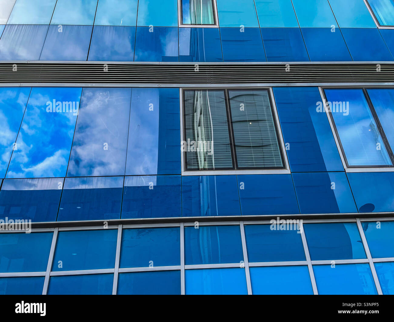 Premier inn, Archway, blue architecture - Smartphone Captured Stock Image