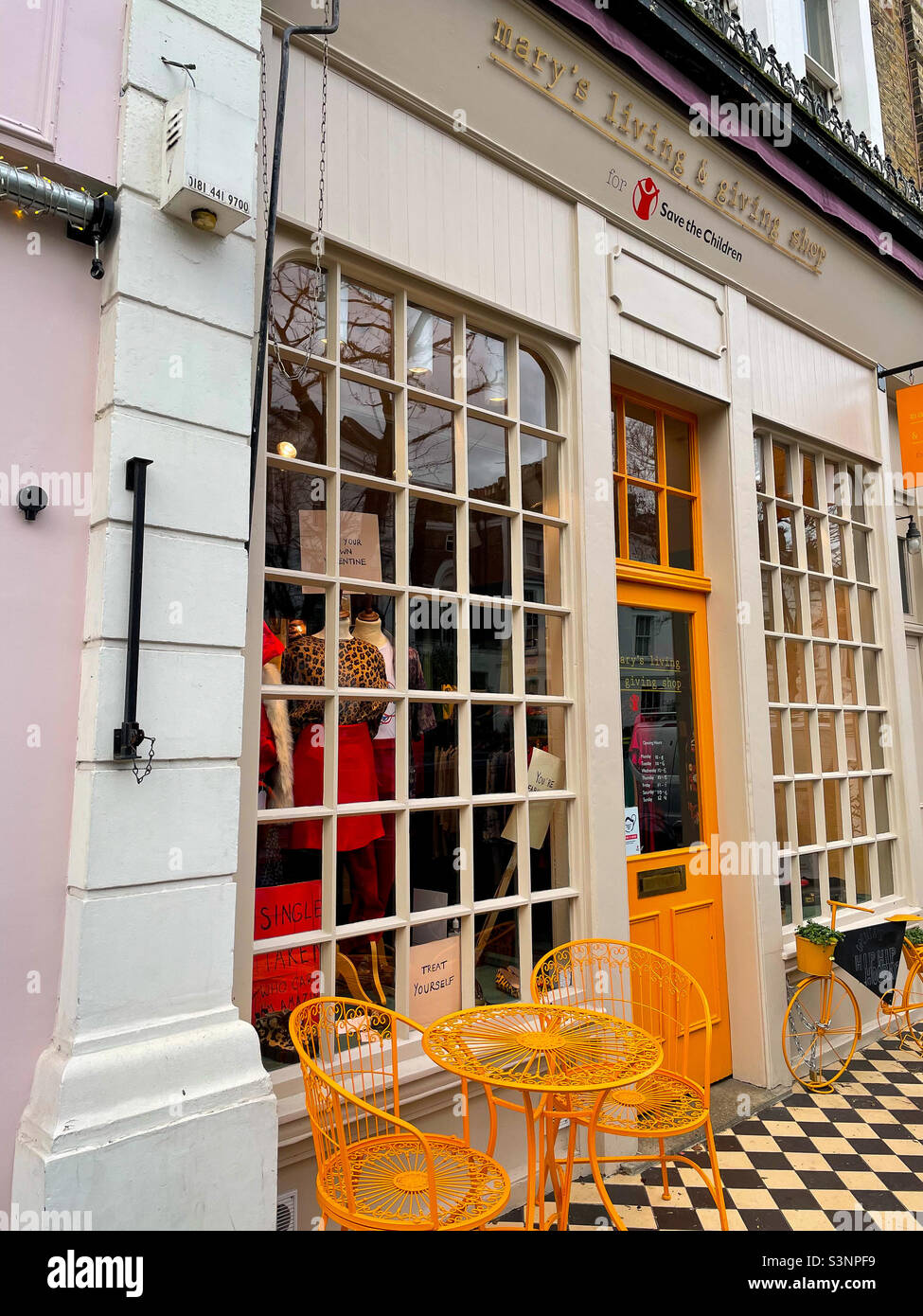 Mary’s living & giving shop, Primrose Hill - Smartphone Captured Stock Image