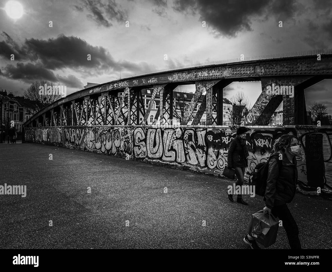 Primrose Hill railway bridge - Smartphone Captured Stock Image