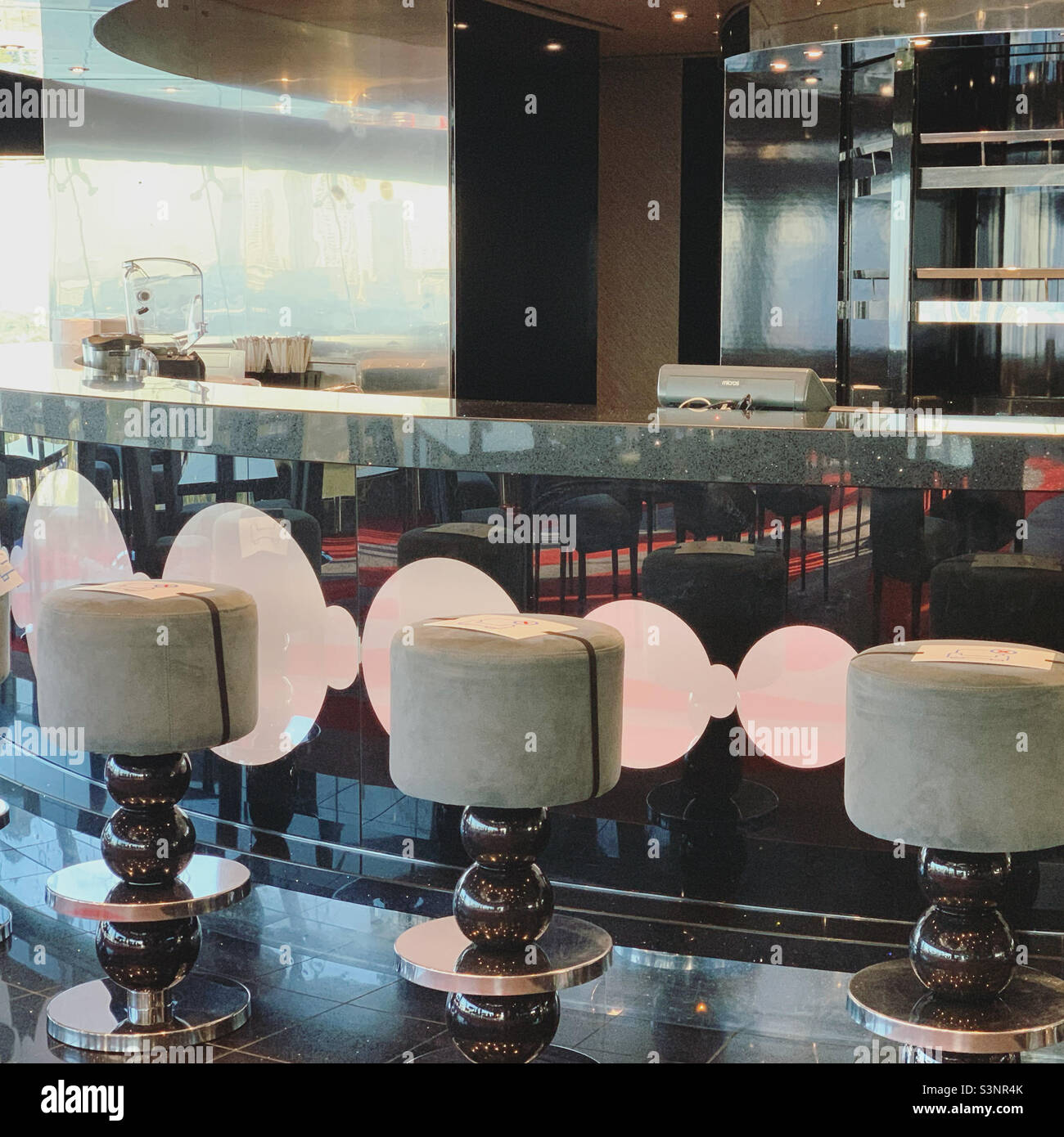 Galaxy Bar, MSC Divina cruise ship - Smartphone Captured Stock Image