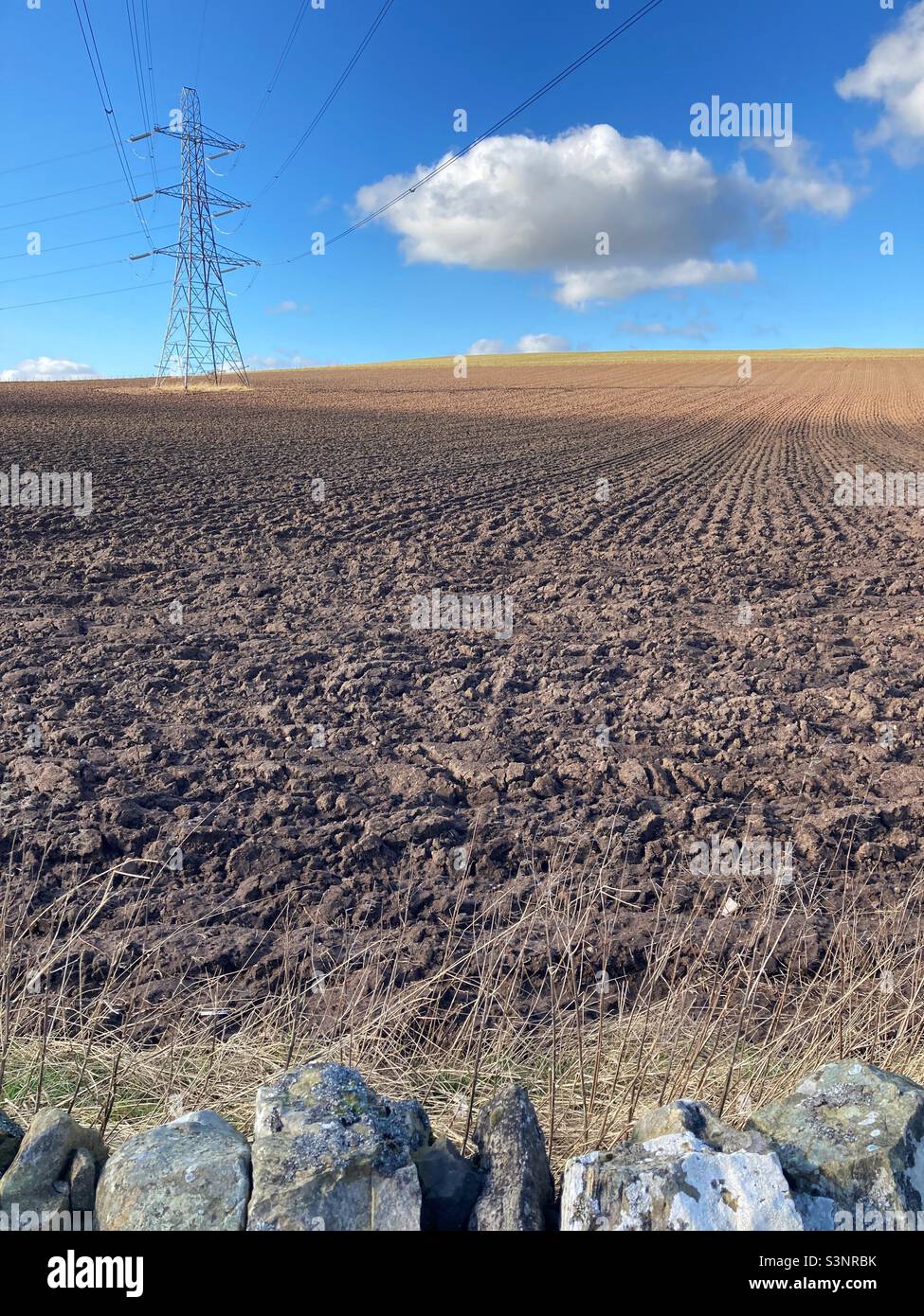 Ploughed field - Smartphone Captured Stock Image