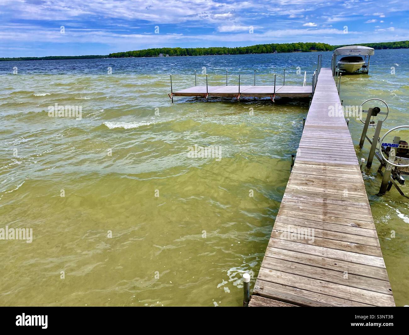 A windy day on duck Lake. Interlochen Michigan Stock Photo Alamy