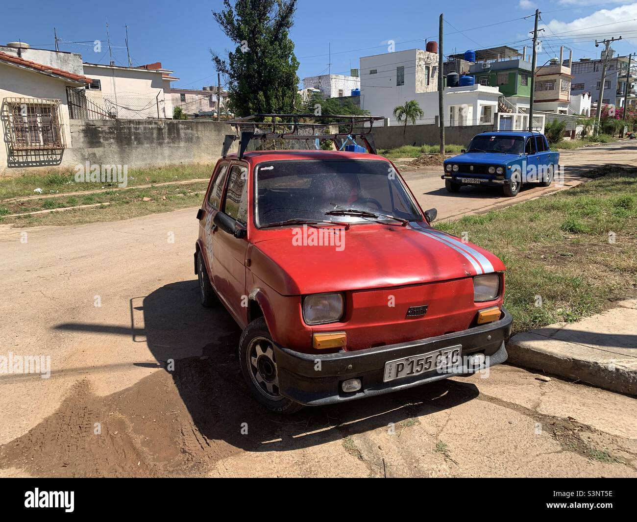 A polski fiat 126 parked in Havana, Cuba, Caribbean. Old car. Stock Photo
