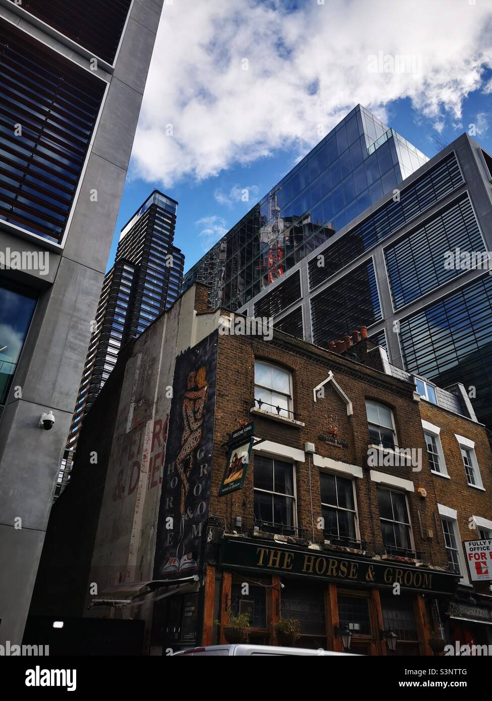 old and new architecture in London Stock Photo