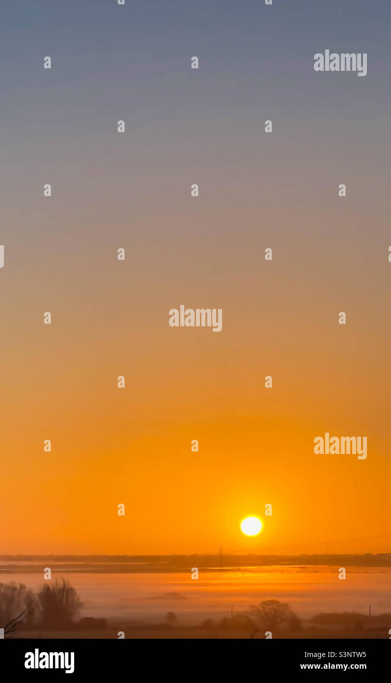 Essex Sunrise - Smartphone Captured Stock Image