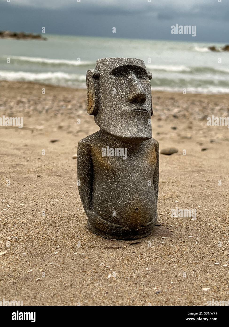 Moai sculpture, souvenir from Easter Island, Rapa Nui, Chile Stock Photo