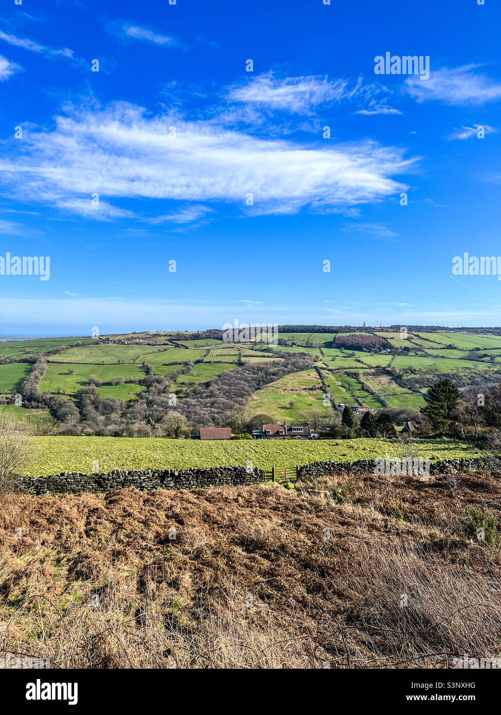 Goathland countryside in the heart of north York moors and national park - Smartphone Captured Stock Image