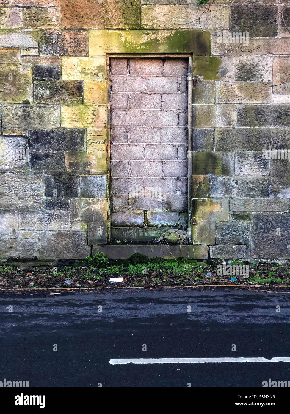 Bricked up old doorway - Smartphone Captured Stock Image