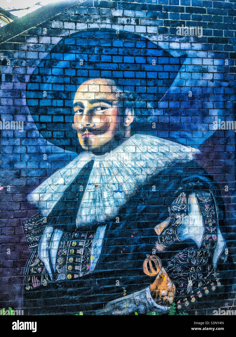 Graffiti Artwork on the wall of a building in Ladywell, London Stock