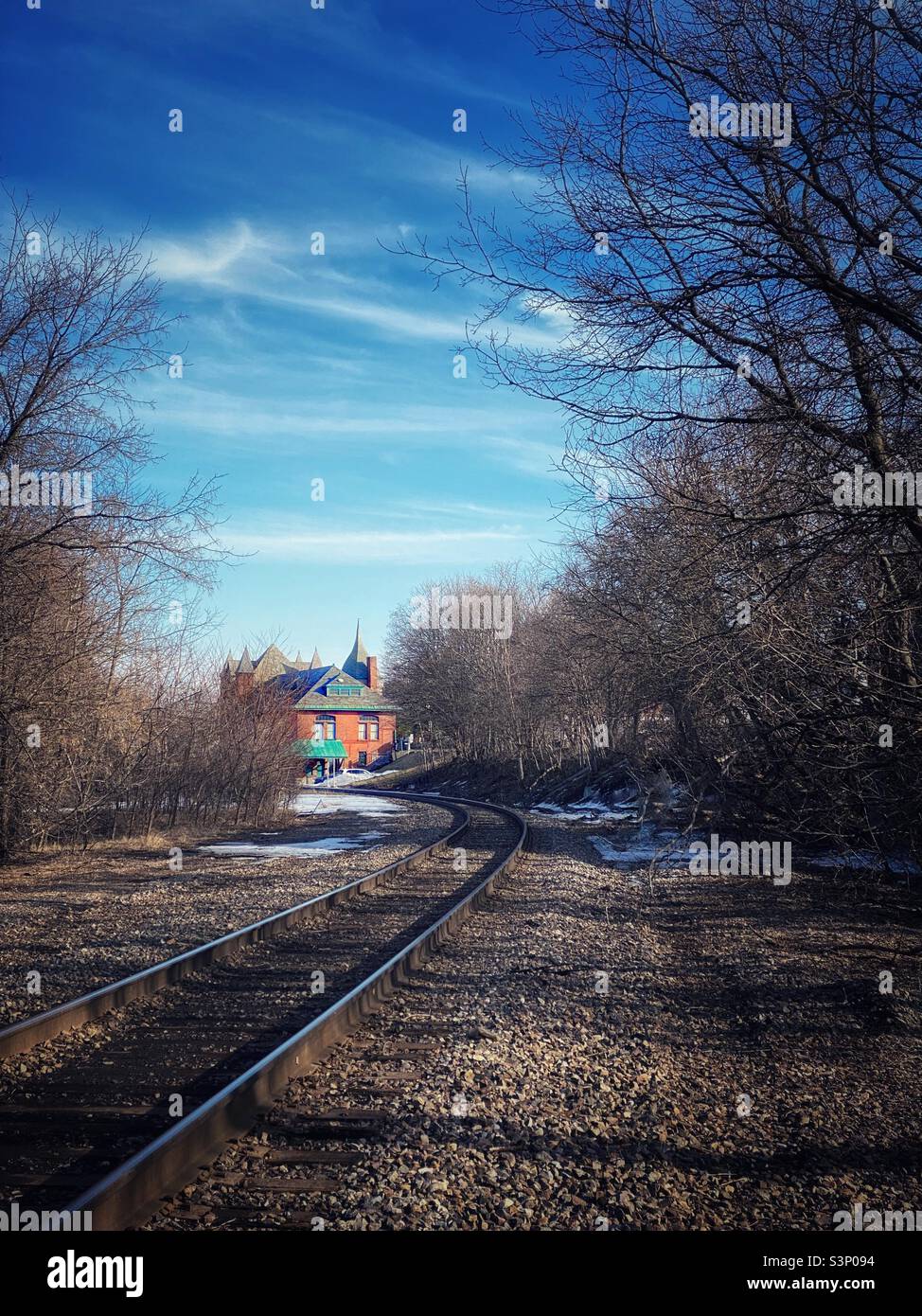 Train station in the town of Plattsburgh in upstate New York Stock Photo Alamy
