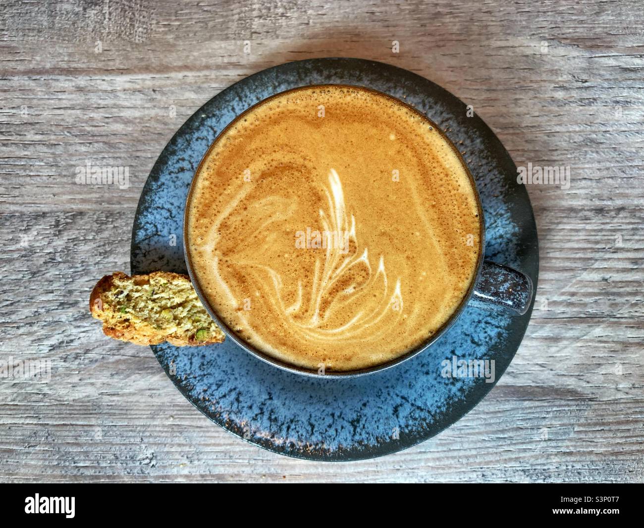 A perfect flat white coffee Stock Photo Alamy